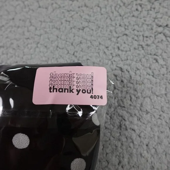 Urban Outfitters Mini Slip Baby Tee Dress Womens Medium Black Polkadot Button Up - Picture 10 of 10